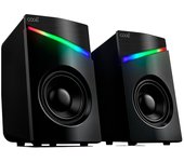 Cool Altavoces LED USB para PC Gaming 7W Negros