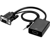 PcCom Essential Adaptador VGA a HDMI con Sonido