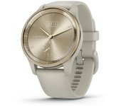 Garmin vívomove Trend Smartwatch Híbrido Bisel Acero Inoxidable Oro Crema y Correa Silicona Marrón