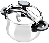 Olla a presión BRA A185502 6L Acero Inoxidable 18/10 Fondo Difusor Plata Baquelita