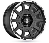 Llanta De Aluminio Sparco Dakar 7.5x17 5x114.3 Et20 Borde Pulido Negro Mate
