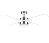 Cecotec EnergySilence Aero 450 Ironwhite Ventilador de Techo con Luz 50W Blanco/Plata