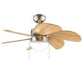 Cecotec EnergySilence Aero 360 Gold&Wood Ventilador de Techo con Luz 50W Dorado/Madera