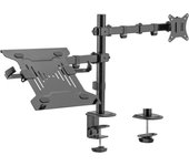 Ewent EW1519 Soporte de Escritorio para Monitor hasta 32" Máx. 8kg y Portátil hasta 15,6" Máx. 4kg