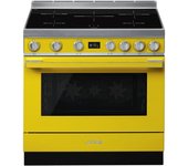 Smeg Portofino CPF9IPYW Cocina de Inducción 5 Zonas + Horno Pirolítico Amarilla