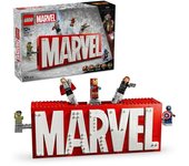 Lego Marvel Logotipo: Maqueta Decorativa Con Figuras Capitán América, Hulk Y Thor 76313