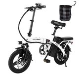 Honey Whale S6-s Bicicleta Eléctrica Motor 350W Autonomía 40km Frenos De Disco Blanco