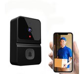 Cámara de timbre inteligente con noche de infrarrojos de timbre de Dingdong viendo 2.4g Wifi Video inalámbrico Cámara de audio de 2 vías para la puerta del apartamento de la oficina en casa Use negro