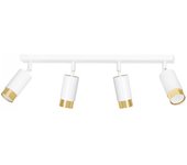 Regleta de focos mura blanco/oro (4 luces)