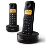 Teléfono inalámbrico Philips DUO D1602B Negro