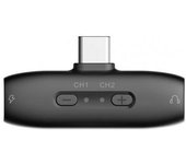 Micrófono Hohem 2TX+1RX Conector Usb C Negro