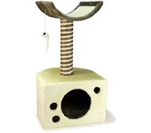Rascador Blanco con cajón para gatos 35x35x65 cm