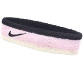 Cinta de pelo de fitness nike swoosh headband rosa blanco