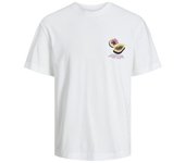 Camiseta jack & jones jortampa back ss crew neck mni blanco