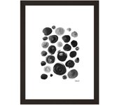 Cuadro pintado con marco dots white 30 cm x 40 cm
