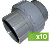 Lote 10 enlaces pvc presión ø 50 mm h-h