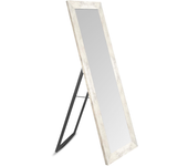 Espejo enmarcado de pie rectangular textura blanco 155 x 52 cm