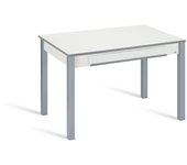 Mesa de cocina fija de madera tupi de 110x70 cm blanco