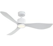 Ventilador de techo con luz silencioso dc arte confort winglet blanco 132 cm
