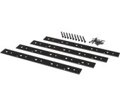 Pack de 4 unidades de fijaciones de acero decowall negro