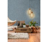 Papel pintado no tejido imitación material eco 368-1 oldwall azul