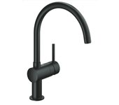 Grifo de cocina monomando caño alto grohe minta negro
