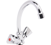 Grifo lavabo caño bajo bimando edouard rousseau cañón cromo