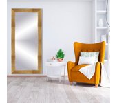 Espejo enmarcado rectangular espiral dorado 57 x152 cm