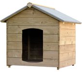 Caseta para perro de madera verde 110x100x120 cm