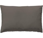 Funda de almohada wash garment percal 200 hilos taupe 45 x 110 cm