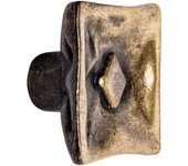 Pomo de mueble rombo navarro azorin bronce, d. 25