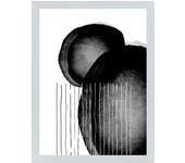 Cuadro pintado con marco b/n ii abstract 30 cm x 40 cm