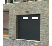 Puerta de garaje motorizada sintra antracita de 250x212,5 cm