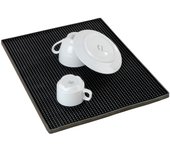 Esterilla para escurrir vajilla negra de tpr 40x30x1 cm