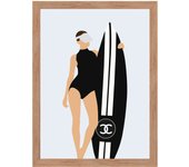 Cuadro pintado con marco fashion iii 30 cm x 40 cm