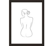Cuadro pintado con marco back ii 30 cm x 40 cm