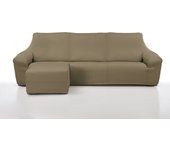 Funda chaise longue elástica brazo corto playa vison derecho