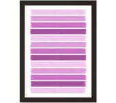 Cuadro pintado con marco pink strokes 30 cm x 40 cm