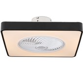Ventilador de techo con luz sin aspas silencioso dc cristal record monic negro 55 cm