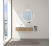 Espejo de baño con luz led frontal vintage led , 60x60cm