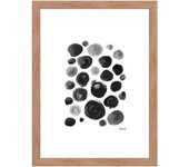 Cuadro pintado con marco dots white 30 cm x 40 cm