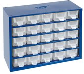 Organizador de tornillos de polipropileno con 25 cajones de 23.7x30.5x14.5 cm