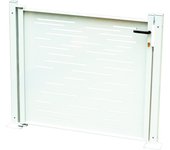Kit puerta de valla de jardín blanco 116x93,5 cm