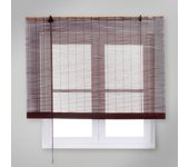 Estor enrollable de bambú salinas chocolate 90x180 cm