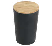 Bote de cocina jocca bambú negro 12x12x18,7 cm