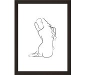 Cuadro pintado con marco back i 30 cm x 40 cm