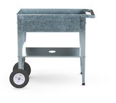 Huerto urbano trolley de metal gris 84x40x35cm