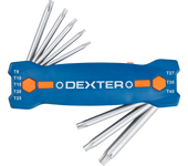 Juego de 8 llaves torx dexter, t9, t10, t15, t20, t25, t27, t30, t40