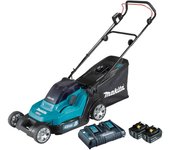 Cortacésped a batería makita dlm432ct2 36v 43 cm ancho de corte 30 de autonomía