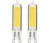 Pack de 2 bombillas led g9 cápsula 400 lm blanco cálido